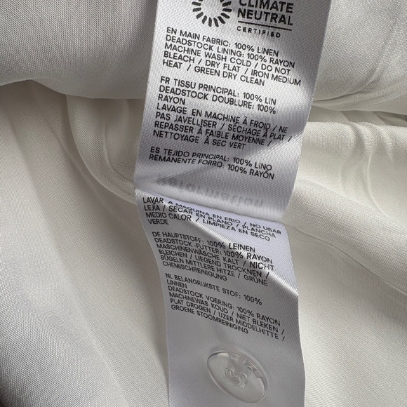 NEW Reformation Janu Midi Linen Dress Serenity White Blue Floral | US 2 / UK 6 - Picture 15 of 15